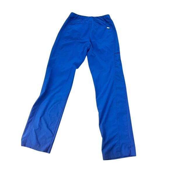 EUC Elle bright blue scrub pants cargo style sz XS nurse doctor medical - Picture 2 of 5
